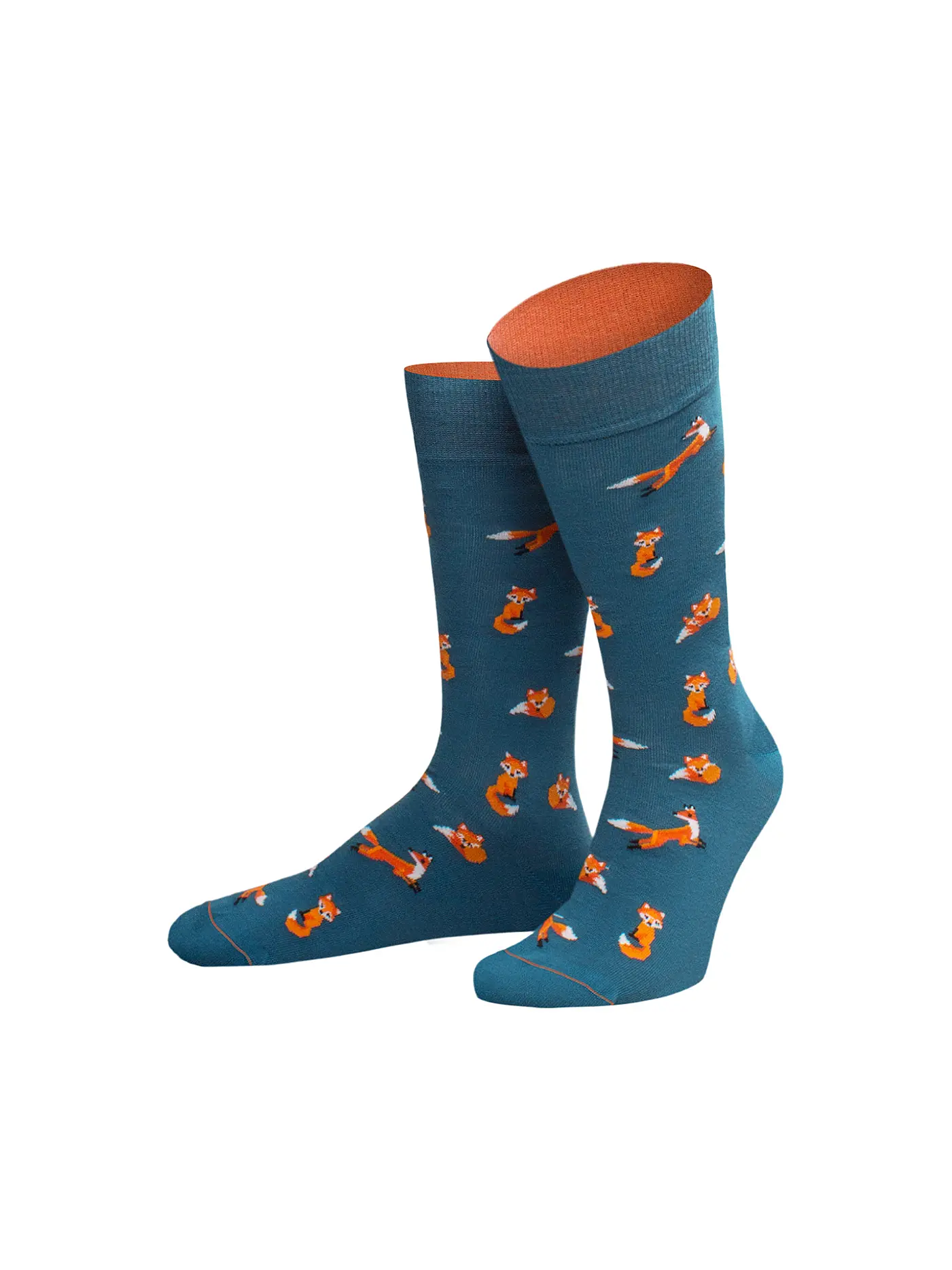 VON JUNGFELD | Socken KÜRBIS orange | petrol